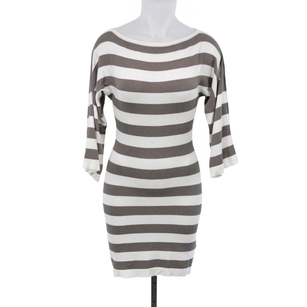 Trina Turk Striped Batwing Silk Sweater Dress (XS)